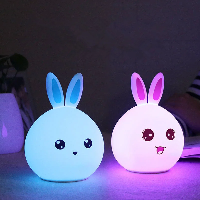 Rabbit Style Soft Table Lights Multicolor Touch Sensor Tap Lighting Night Light