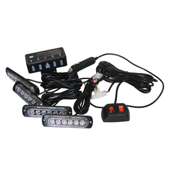 Hohe Qualität Controller Auto Kühlergrill Oberfläche Flash Strobe Lichter Blitz 6 LED Notfall Warnung Deck Grille Auto Seitenmarkierungsleuchte Andere Auto Lichter