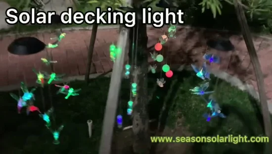 Multi-LED-Solarleuchten mit Farbwechsel, Lichterkette zum Aufhängen, wasserdicht, für den Außenbereich, Solar-Windlichter, Glockenspiel